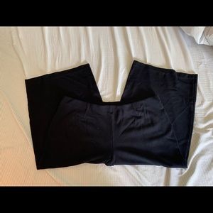 JJILL Black Ponte Wideleg Cropped Pants